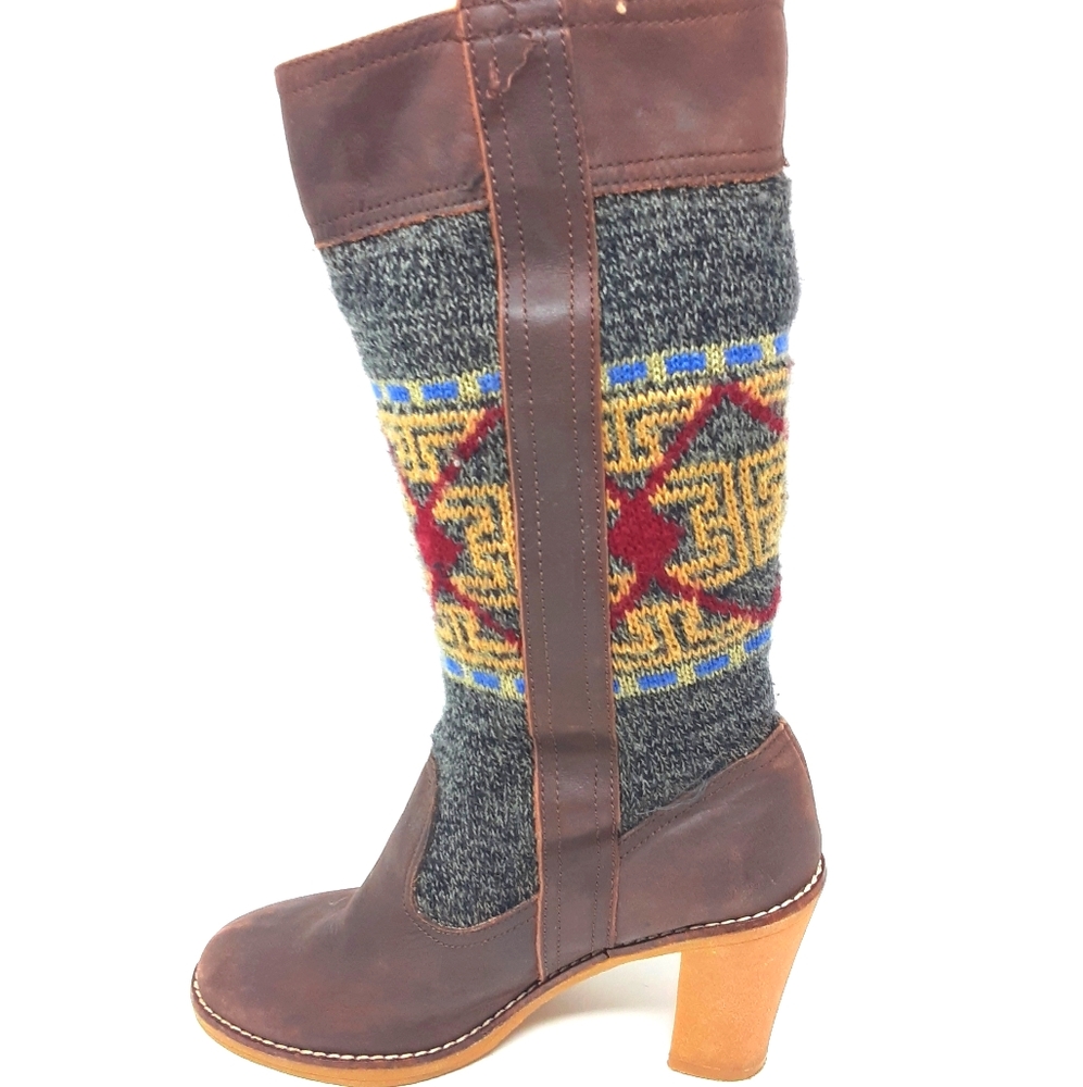 Naughty Monkey Leather Sweater Boots
